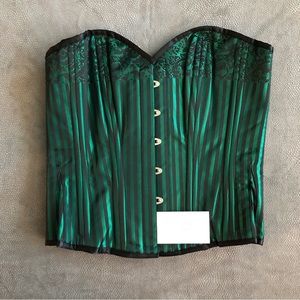NWT🔥Hot🔥 Corset Story Overbust Corset. Green & Black. Size 32, Regular L…